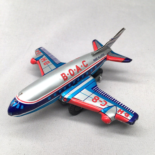 Tin litho toy jet - tin, dh